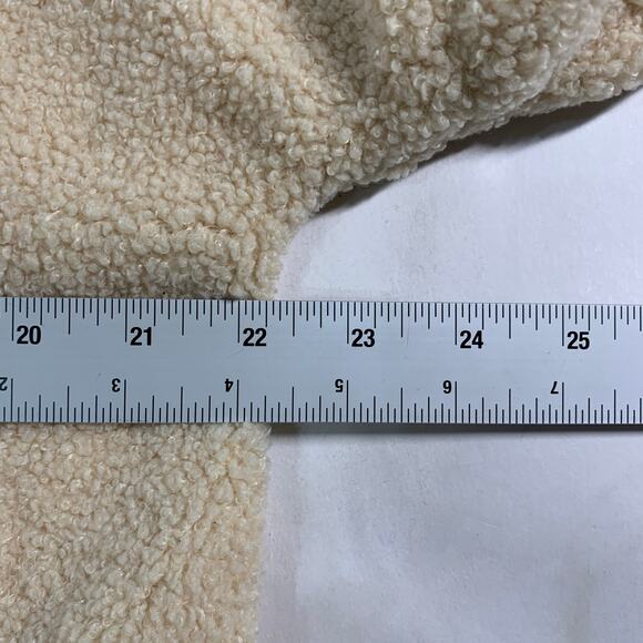 Tuckernuck XS Cream Rollins Funnel Neck Sweater Faux Sherpa Fuzzy Cozy Neutral - Picture 7 of 9